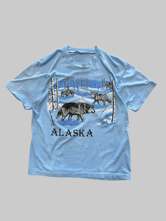 Blue 80’s Alaska Nature T-shirt (S)