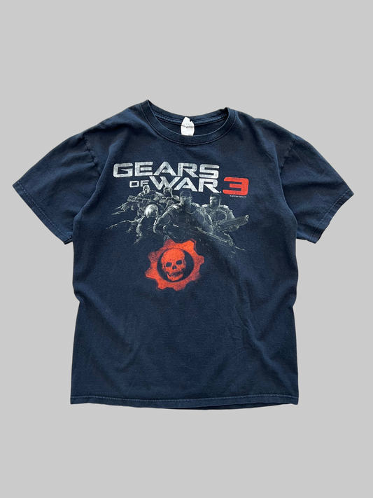 Black 00s Gears Of War 3 Video Game Promo T-Shirt (M)