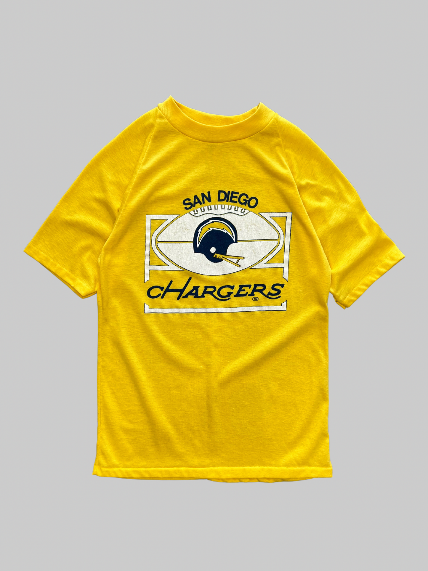 Yellow 80s San Diego Chargers Football T-Shirt (S)