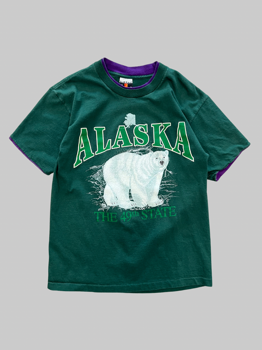 Green 90s Alaska Polar Bear T-Shirt (M)