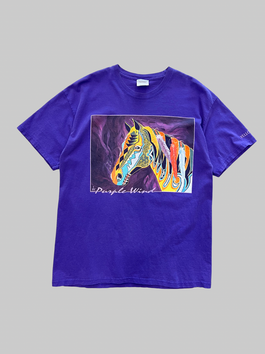 Purple 90s Zebra Nature T-shirt (M)